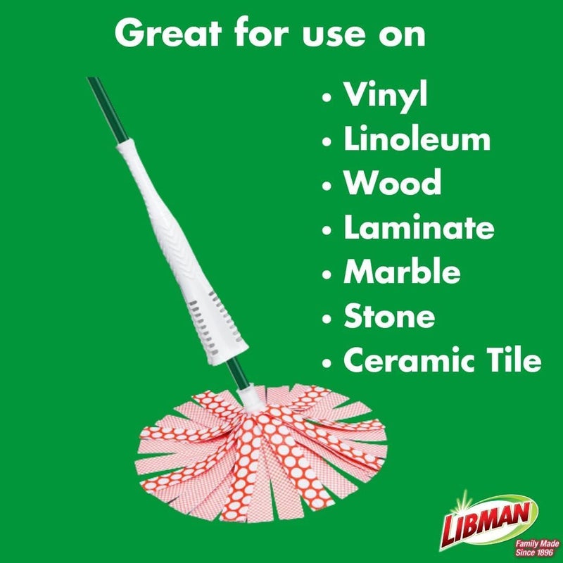 Libman Commercial رأس استبدال ممسحة ليبمان وندر | ميكروفايبر ماص | ذاتية العصر | أفضل تعبئة | قابلة للغسل في الغسالة | ممسحة أرضيات متعددة الأسطح | 3 وسادات استبدال - Image 4